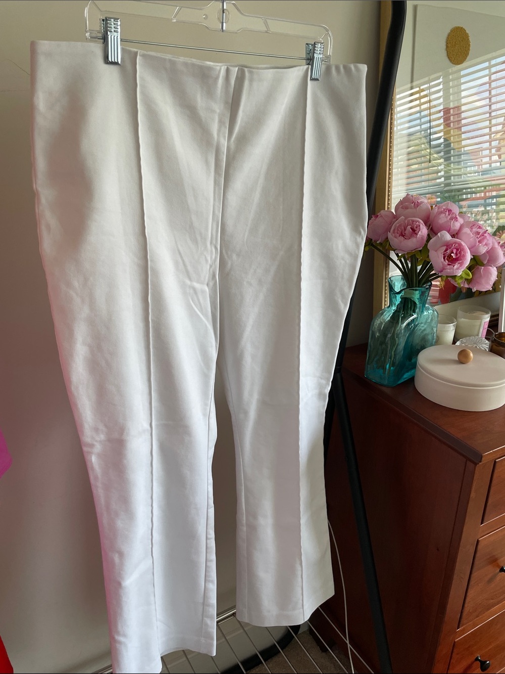 Loft White Tailored kick flare Leg Trousers